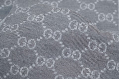 Logo Wool Grey Scarf