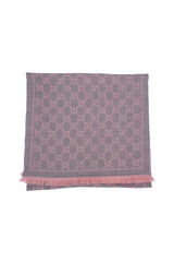 GUCCI Pre-Owned Logo Wool Pink Scarf