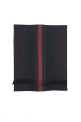 GUCCI Pre-Owned Logo Wool Burgundy Scarf