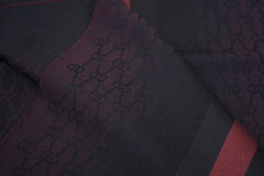 GUCCI Pre-Owned Logo Wool Burgundy Scarf