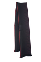 GUCCI Pre-Owned Logo Wool Burgundy Scarf