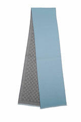 Logo Wool Sky Blue Scarf