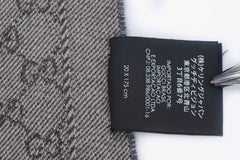 Logo Wool Sky Blue Scarf