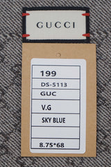 Logo Wool Sky Blue Scarf