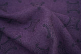 Celine Pre-owned Logo Wool Purple Scarf