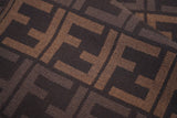 Fendi Pre-owned Logo Wool Brown Scarf