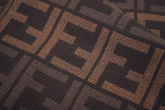 FENDI Pre-Owned Logo Wool Brown Scarf