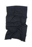 Gucci Pre-owned Logo Wool Black Scarf