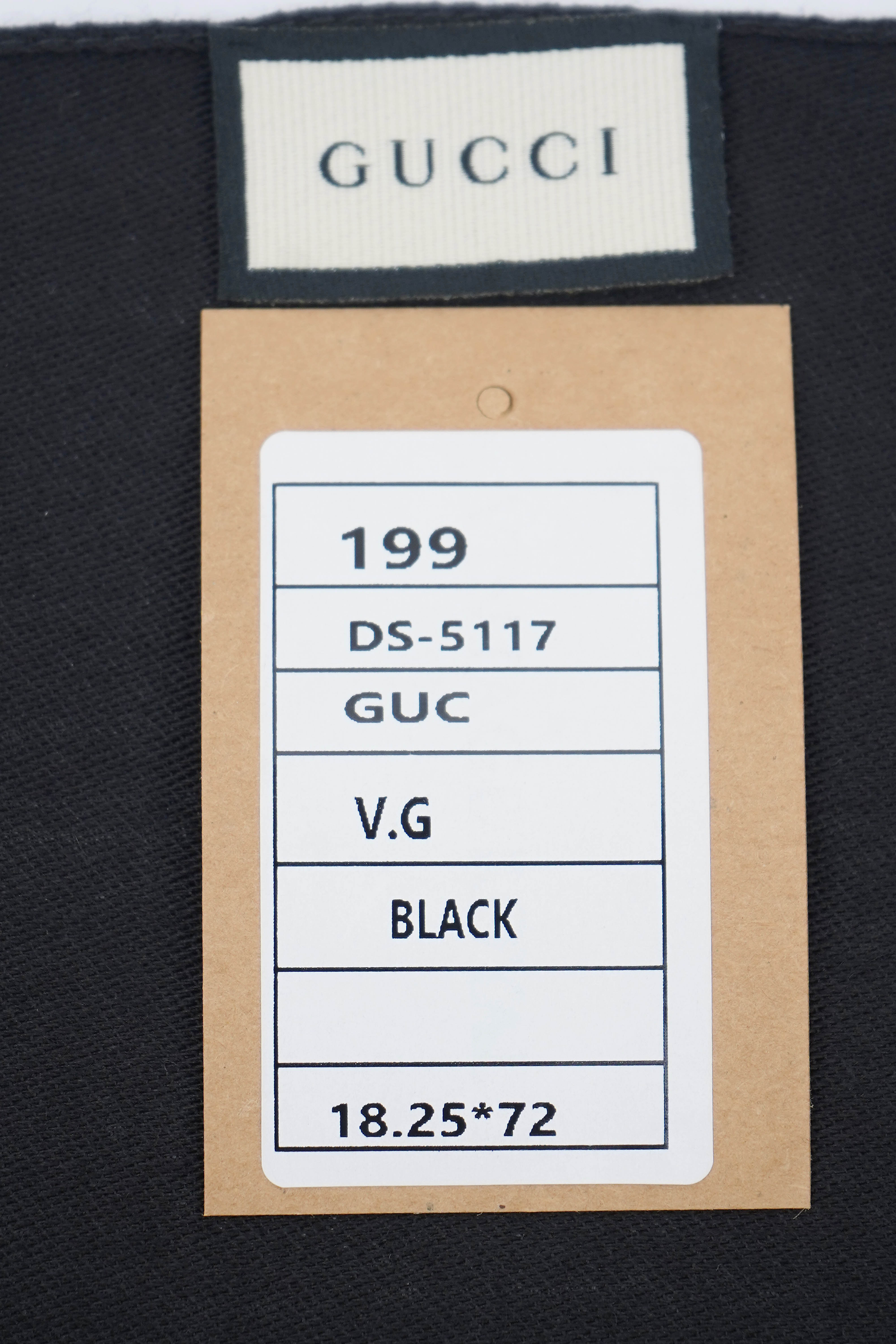 Gucci Pre-owned Logo Wool Black Scarf