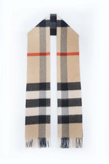 Burberry Pre-Owned Check Cashmere Beige Scarf