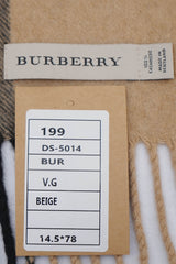 Burberry Pre-Owned Check Cashmere Beige Scarf