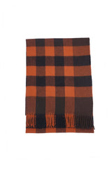 Burberry Pre-Owned Check Cashmere Orange Scarf
