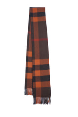 Burberry Pre-Owned Check Cashmere Orange Scarf