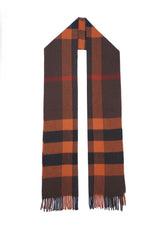 Burberry Pre-Owned Check Cashmere Orange Scarf