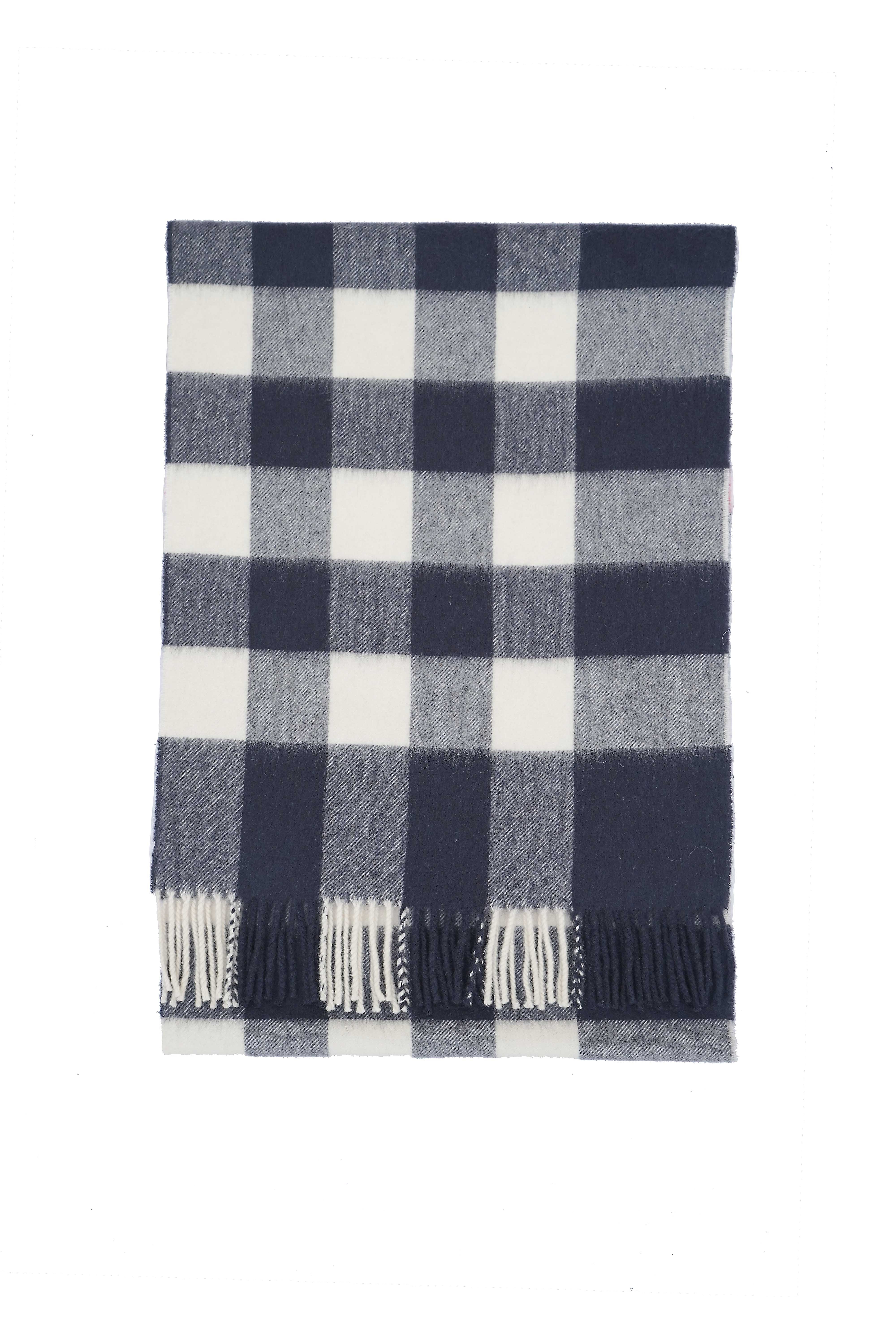 Classic Check Cashmere Blue Scarf