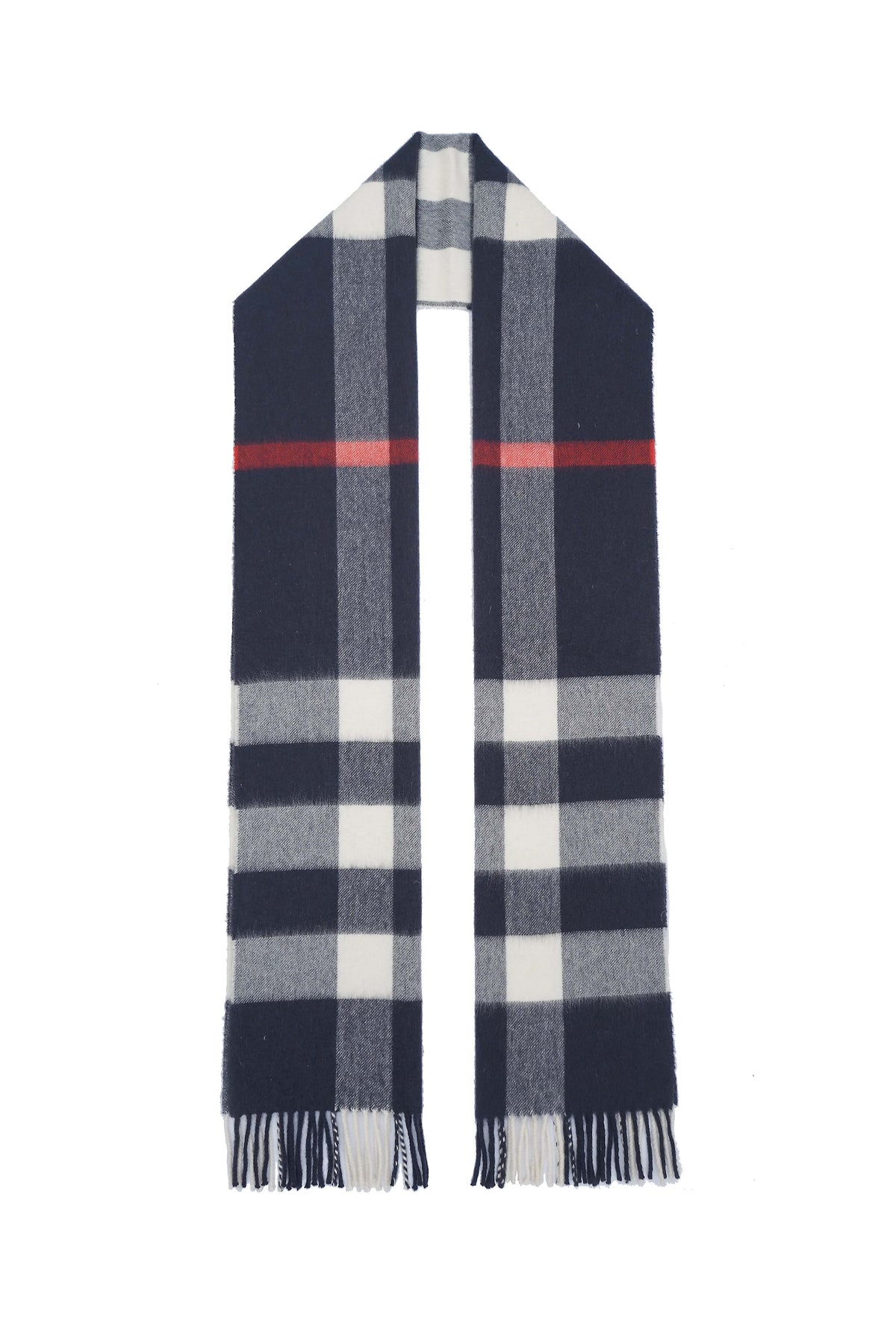 Classic Check Cashmere Blue Scarf