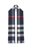 Classic Check Cashmere Blue Scarf