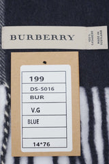Burberry Pre-Owned Check Cashmere Blue Scarf