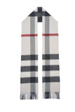 Classic Check Cashmere Ecru Scarf
