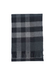 Classic Check Cashmere Dark Grey/Charcoal Scarf