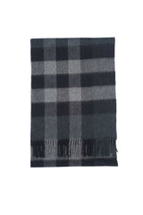 Burberry Pre-Owned Check Cashmere Dark Grey/Charcoal Scarf