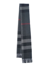 Burberry Pre-Owned Check Cashmere Dark Grey/Charcoal Scarf