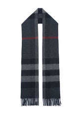 Burberry Pre-Owned Check Cashmere Dark Grey/Charcoal Scarf