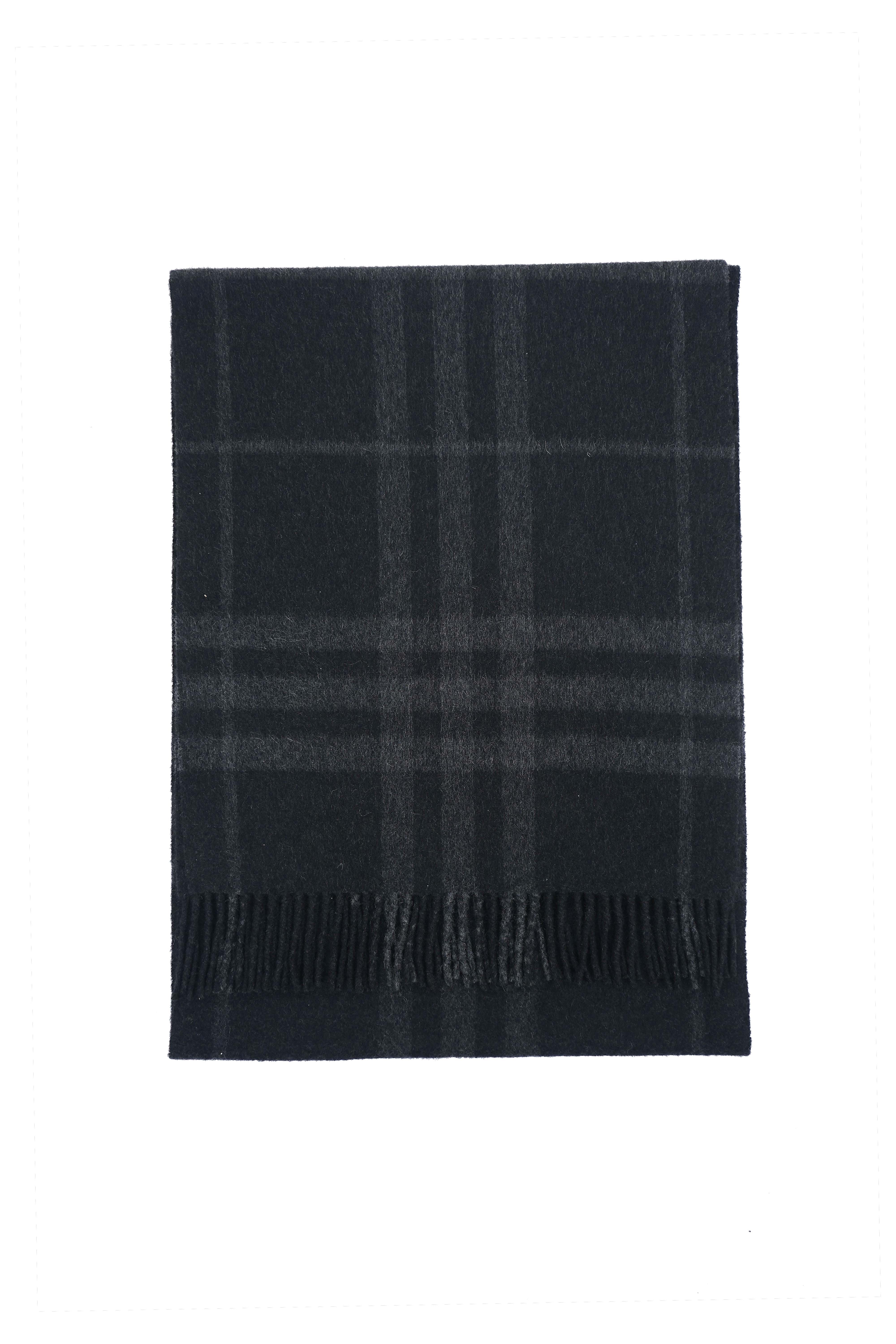 Classic Check Cashmere Dark Grey/Charcoal Scarf