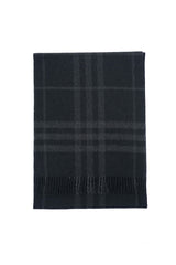Burberry Pre-Owned Check Cashmere Dark Grey/Charcoal Scarf