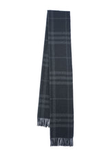 Burberry Pre-Owned Check Cashmere Dark Grey/Charcoal Scarf