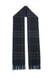 Classic Check Cashmere Dark Grey/Charcoal Scarf
