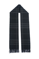 Burberry Pre-Owned Check Cashmere Dark Grey/Charcoal Scarf