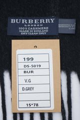 Burberry Pre-Owned Check Cashmere Dark Grey/Charcoal Scarf