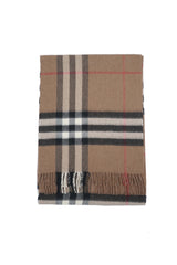 Burberry Pre-Owned Check Cashmere Beige Scarf