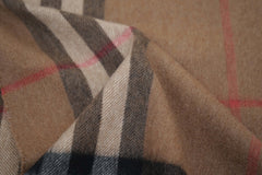 Burberry Pre-Owned Check Cashmere Beige Scarf