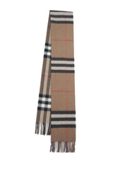 Burberry Pre-Owned Check Cashmere Beige Scarf