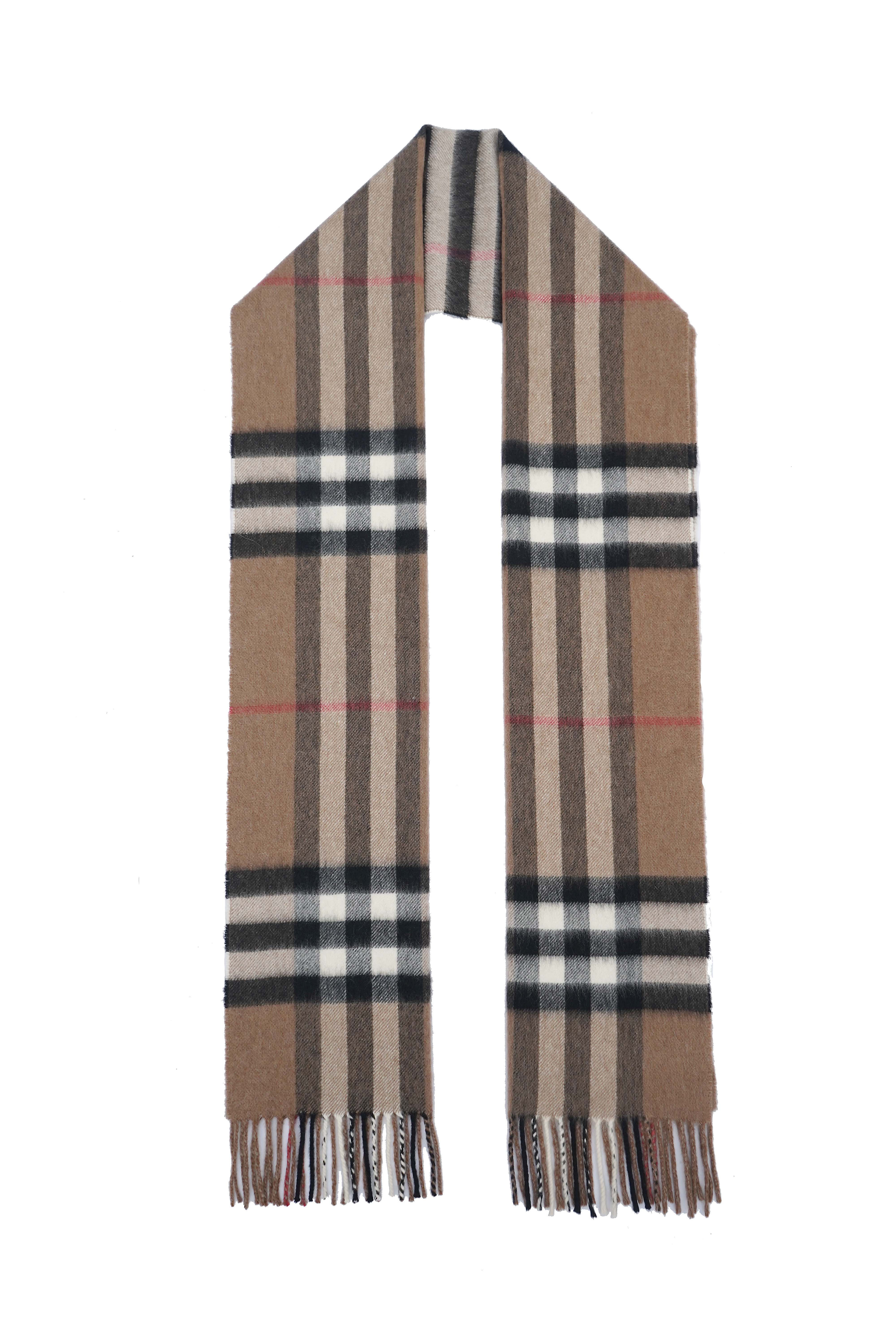 Classic Check Cashmere Beige Scarf