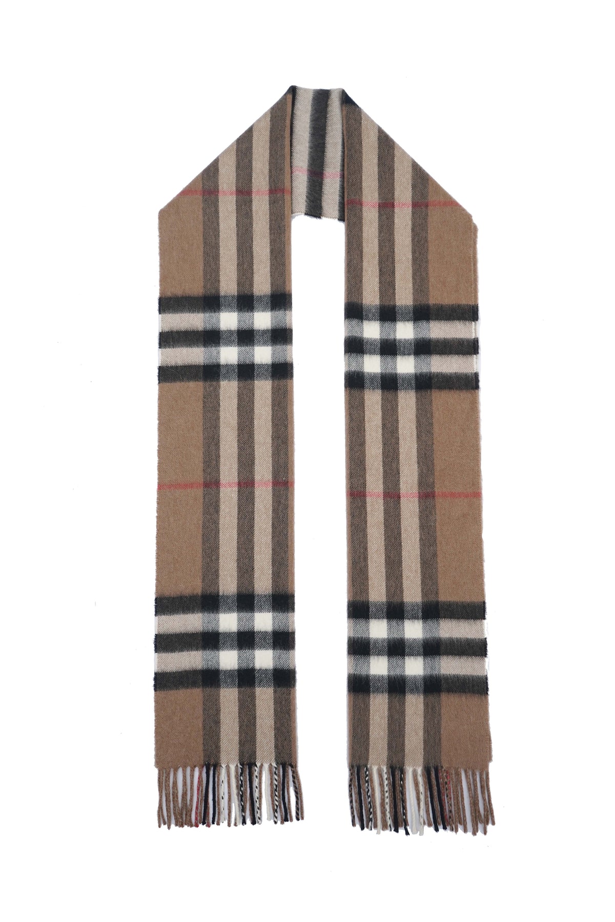 Classic Check Cashmere Beige Scarf