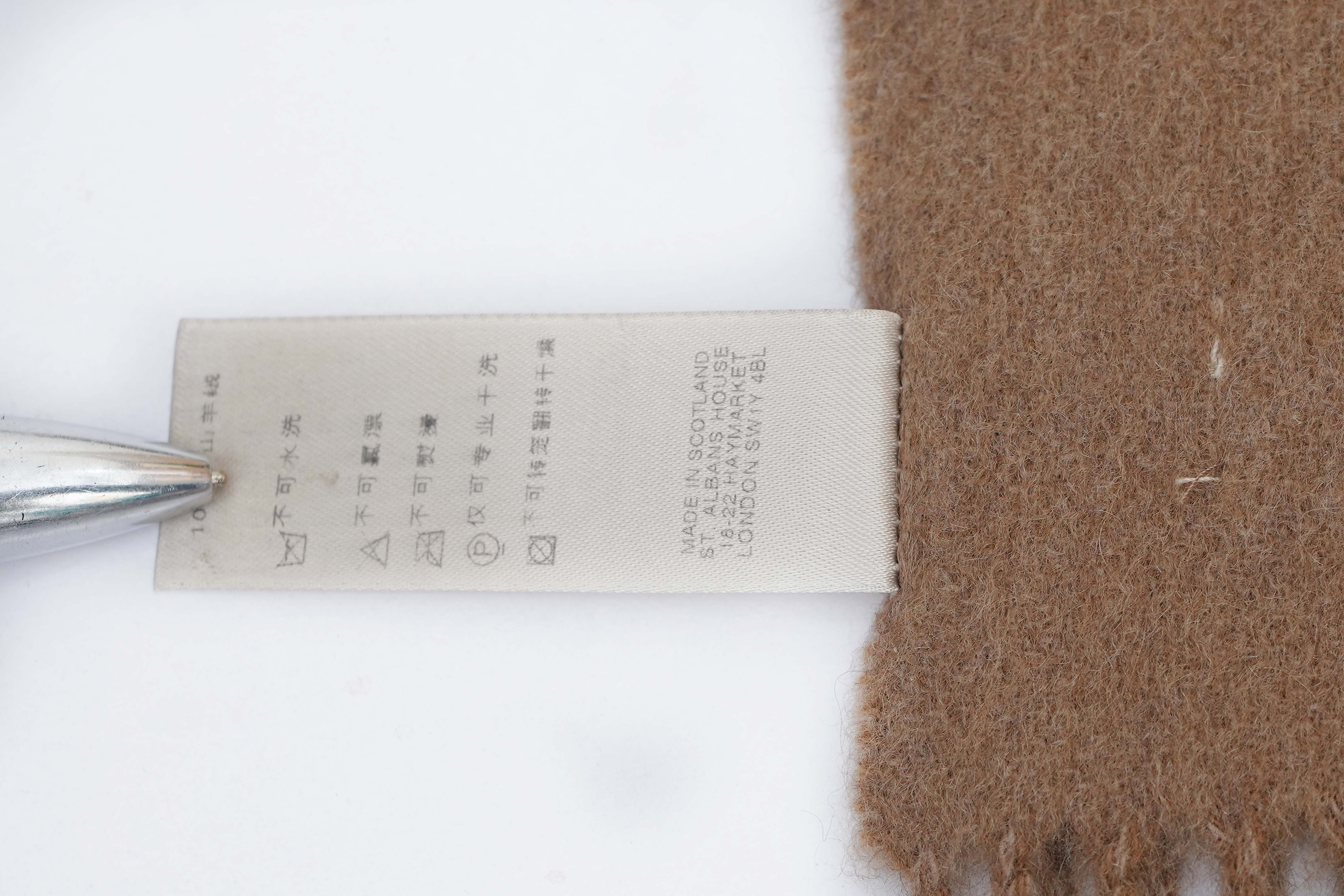 Classic Check Cashmere Beige Scarf