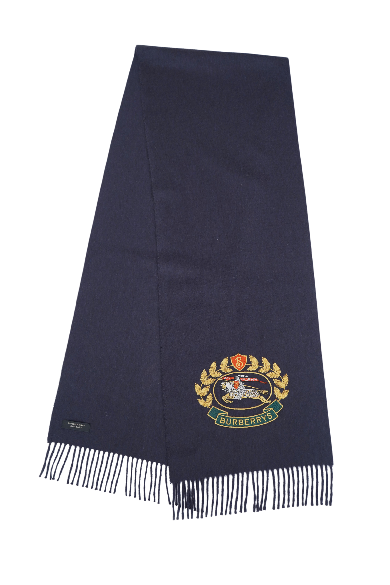 Logo Cashmere Blue Scarf