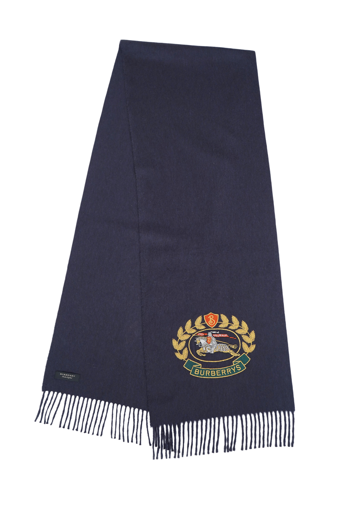 Logo Cashmere Blue Scarf