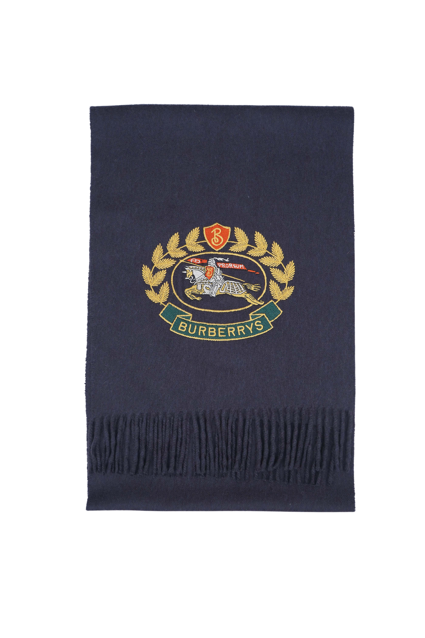 Logo Cashmere Blue Scarf